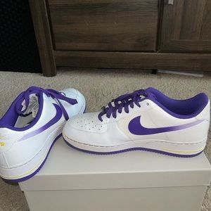 OG Air Force purple and white Air Force ones